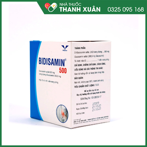 Bidisamin 500 điều trị các vấn đề về sụn khớp